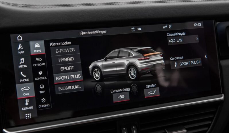 
								Porsche Cayenne Coupé E-Hybrid SportDesign – 360°, HUD, ACC, 18 voies, Panoramique, PPF, TechArt full									